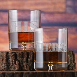 Angelundhaustiermarkt His & Hers Engraved Whiskey & Scotch Glass Set