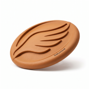 Oakywood Durable Rubber Dog Fetch Toy - Tough Chew Ring & Aerodynamic Flying Disc